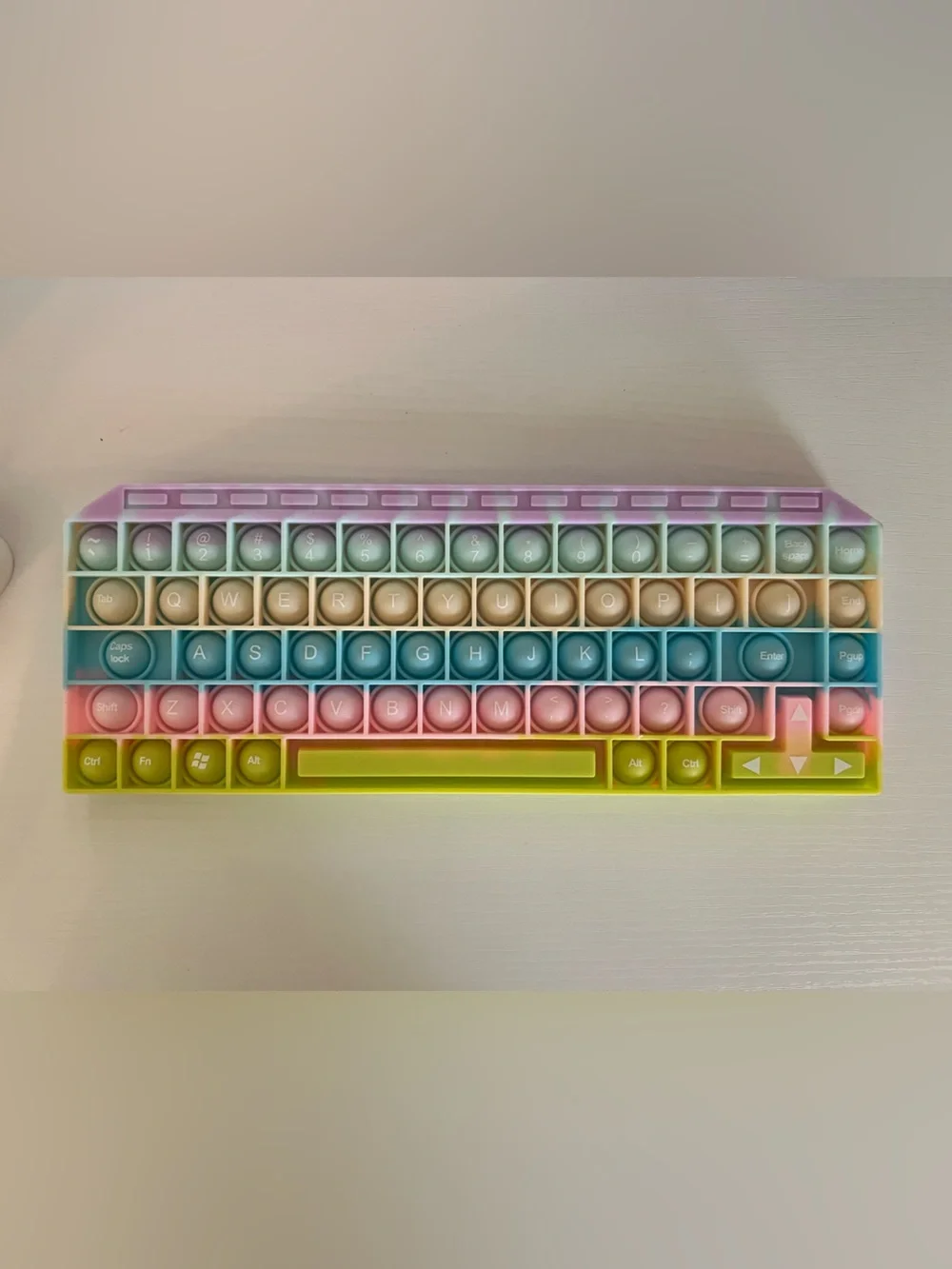Rainbow Pop Fidget Toy Keyboard with Cloud Buttons - Multicolor Set of 2 !